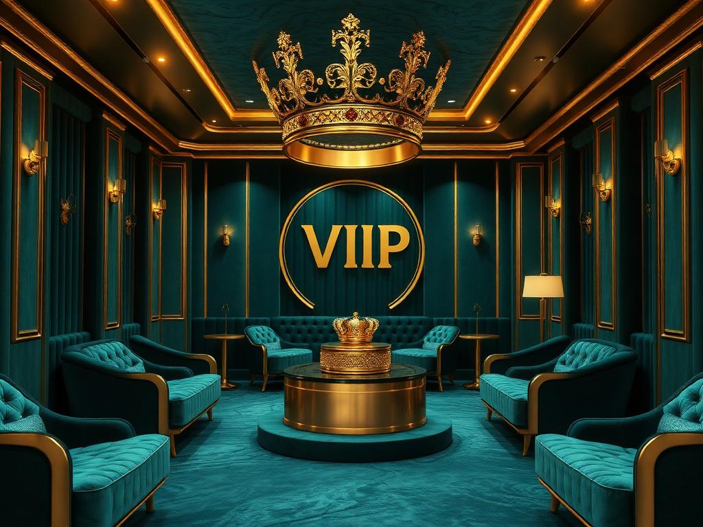 Gouden VIP-kroon symbool voor het loyaliteitsprogramma van Luckygans